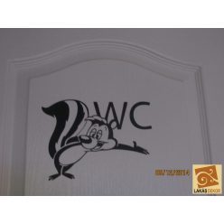 Wc dekoráció 5, borz ajtó matrica