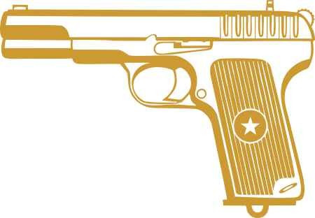 Pisztoly 1 falmatrica