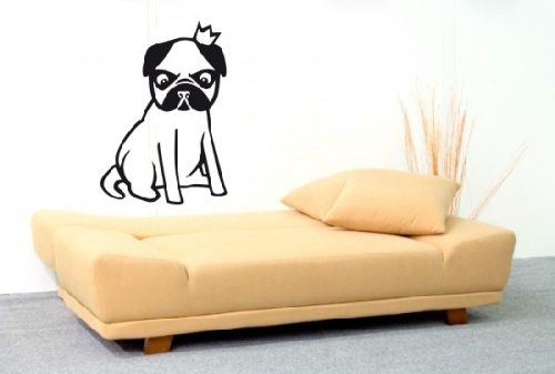 Mops király falmatrica