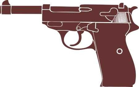 Pisztoly, Fegyver 4 falmatrica