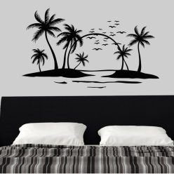 Pálma naplementével falmatrica