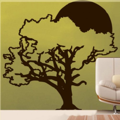 Fa naplementével falmatrica