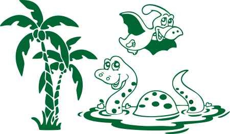 Dinók 3 gyerekszoba falmatrica