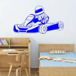 Gokart gyerekszoba falmatrica