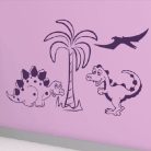 Dinók gyerekszoba falmatrica