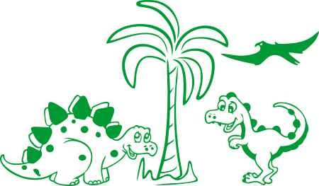 Dinók gyerekszoba falmatrica