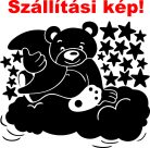 Macika felhőn csillagokkal falmatrica