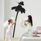 Virág pillangóval falmatrica gyerekszoba falmatrica