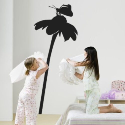 Virág pillangóval falmatrica gyerekszoba falmatrica