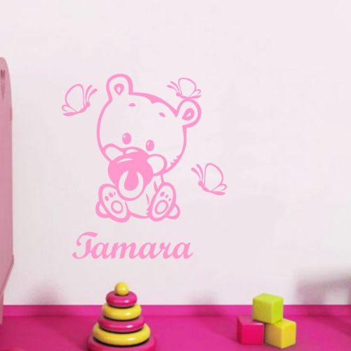 Macika gyerekszoba falmatrica