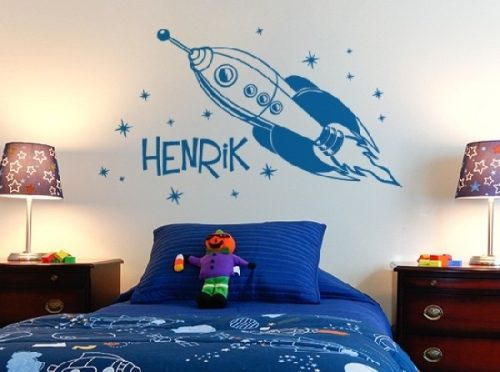 Fiús szoba 6 űrhajós falmatrica