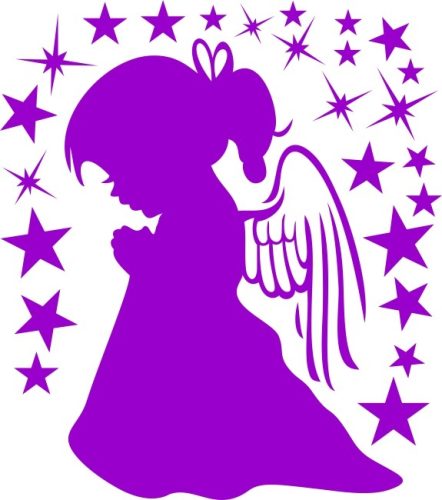 Angyalka gyerekszoba falmatrica