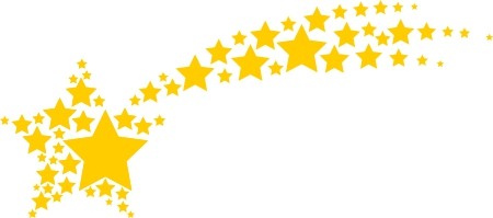 Hullócsillag gyerekszoba falmatrica