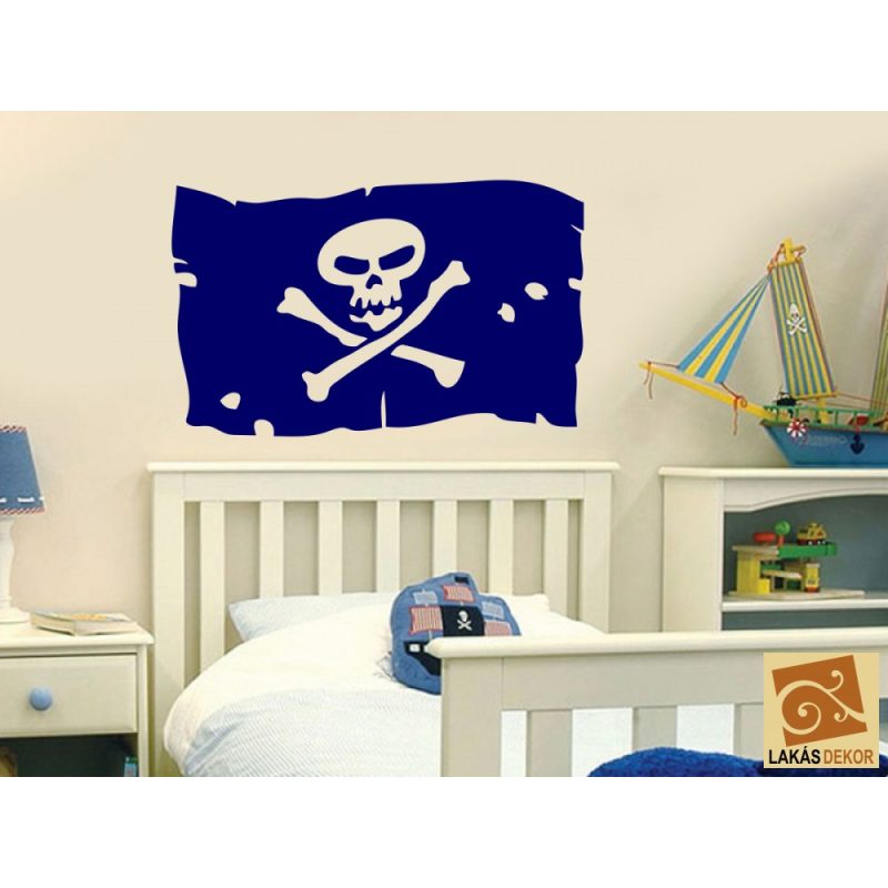 Kalóz zászló gyerekszoba falmatrica