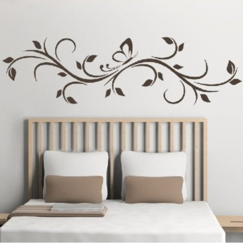 Éjjeli Pillangó és Omló Levelek – Prémium Horizontális Falmatrica