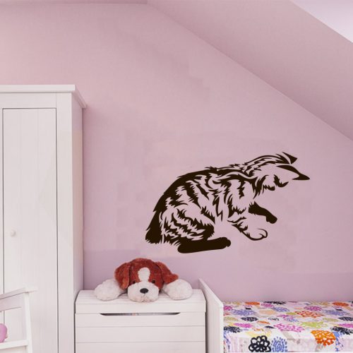 Játszó cica falmatrica