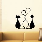 Szerelmes macskák falmatrica