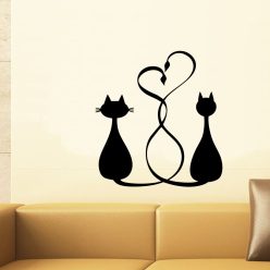 Szerelmes macskák falmatrica