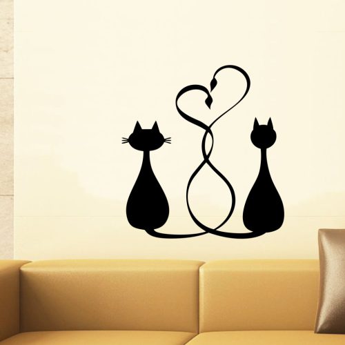 Szerelmes macskák falmatrica