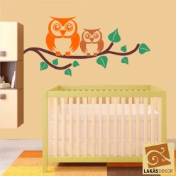 Baglyok gyerekszoba falmatrica