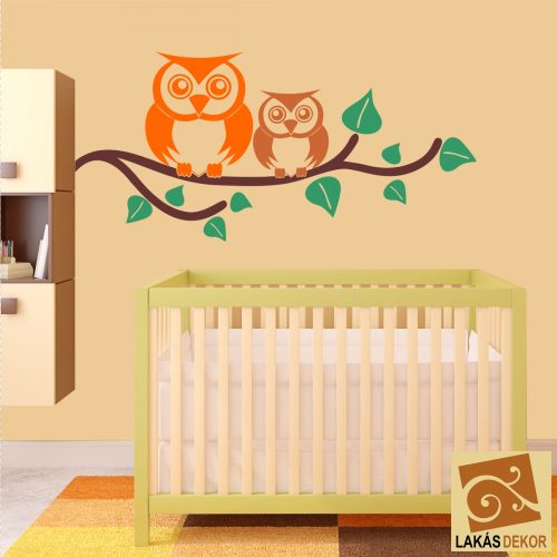 Baglyok gyerekszoba falmatrica