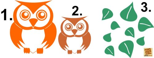 Baglyok gyerekszoba falmatrica