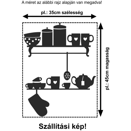 Konyha polc falmatrica – kreatív konyhai dekoráció