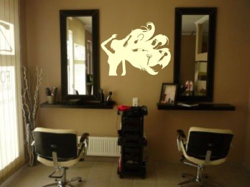 Fodrász fej falmatrica