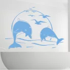 Delfinek naplementével, delfin falmatrica
