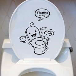 Wc dekoráció, tisztíts meg... matrica