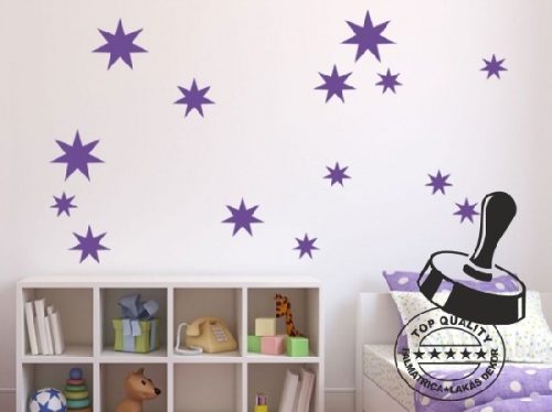 Csillag garnitúra 7-ágú 23 db-os gyerekszoba falmatrica