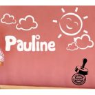 Nap felhőkkel gyerekszoba falmatrica