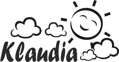 Nap felhőkkel gyerekszoba falmatrica