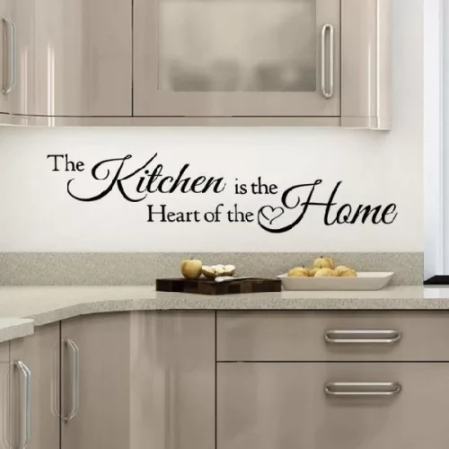 The kitchen is the...Idézet falmatrica