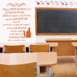 Ebben az osztályban sokat nevetünk – idézet falmatrica