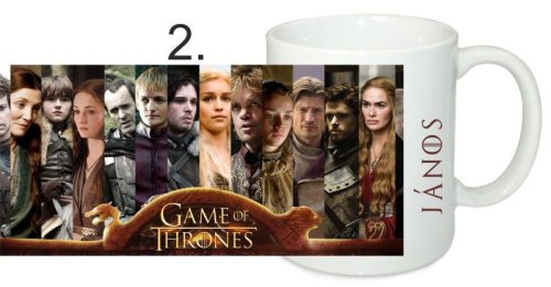 Egyedi fényképes bögre fehér Trónok harca 