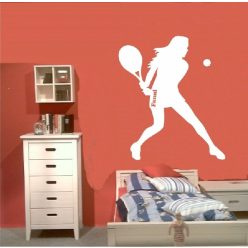 Teniszező nő 2, tenisz falmatrica