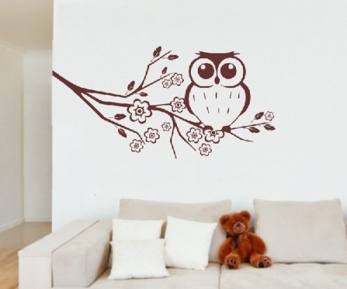 Bagoly faágon 2 gyerekszoba falmatrica