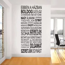 Ebben a Házban Boldog Család – Idézetes Falmatrica