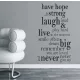 Have hope – inspiráló angol idézet falmatrica (1. változat)