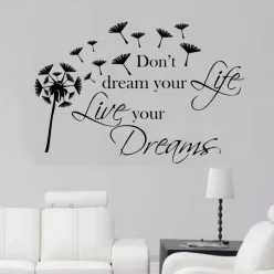 Don~t dream your...Idézet falmatrica (2. változat)