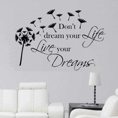 Don~t dream your...Idézet falmatrica (2. változat)