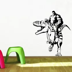 Hulk T-Rexxel gyerekszoba falmatrica