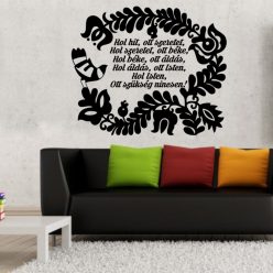   Háziáldás falmatrica – Magyaros motívummal, otthonod dísze (2. változat)