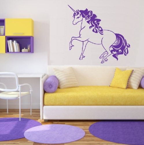 Egyszarvú ló 3 Unicornis, lovas falmatrica