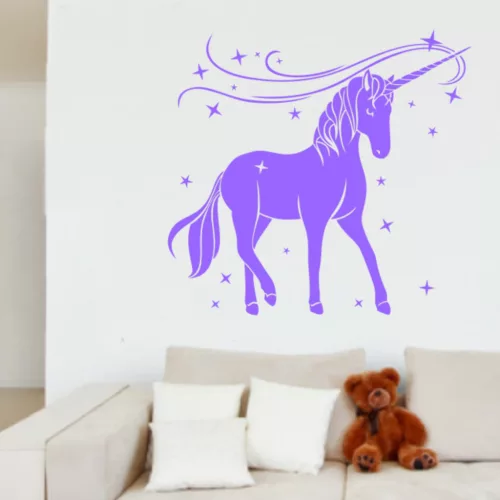 Egyszarvú ló 5 Unicornis, lovas falmatrica