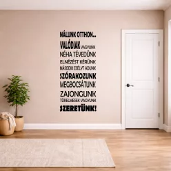 Nálunk otthon..Idézet falmatrica