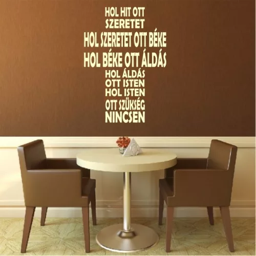 Háziáldás Idézet falmatrica (3. változat)