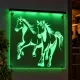 Lovas LED tábla 49x49 cm – különleges világító dekoráció istállóra, bejáratra vagy falra