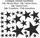 Csillagok "Sötétben világít" falmatrica